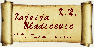Kajsija Mladićević vizit kartica